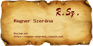 Regner Szeréna névjegykártya